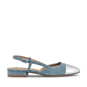 STEVE MADDEN Belinda sling back denim and silver